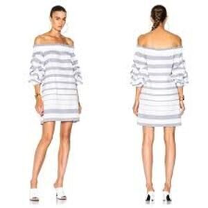 (Revolve) ALEXIS Olevetti Off Shoulder Stripe Mini Dress SUMMER BEACH FEMININE